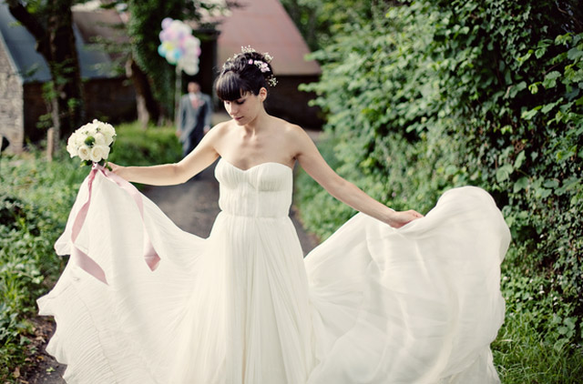 Alix und Emmanuel's Traumhochzeit in Frankreich - Hochzeitskleid