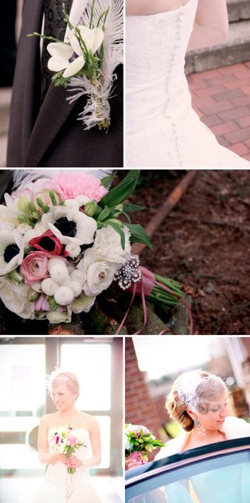 Cathérine und Emils vintage Hochzeit