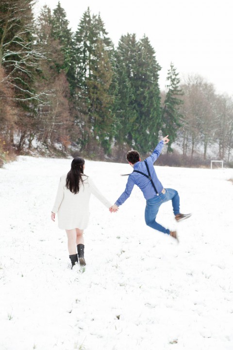 Verlobungsshooting im Schnee von Hilal and Moses
