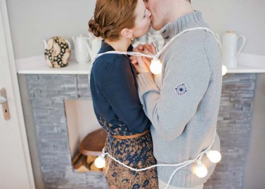 Zwei Sweethearts im Schnee