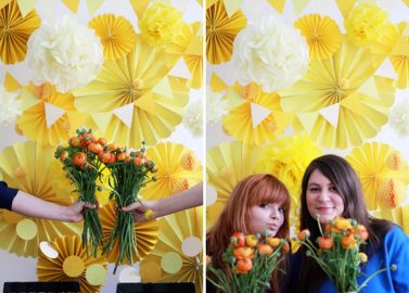 DIY-Photobooth-Background mit Papierfächern von we love handmade