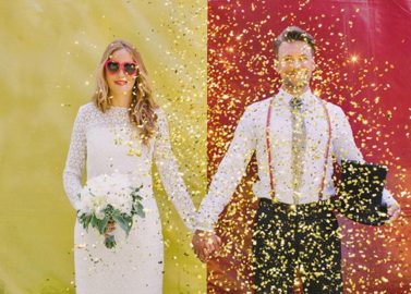 Farbenfrohe Zirkus-Hochzeitsinspiration von Nancy Ebert Fotografie