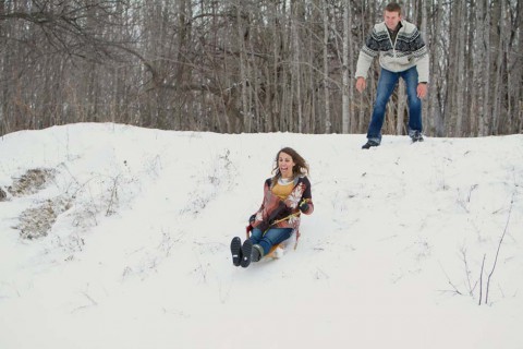 Verlobungsfeier im Schnee von Martina Wendland Photography