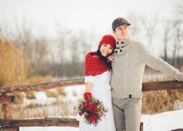 Winter After-Wedding-Shooting auf dem Bauernhof von Bell Studio-Esther&Gabe
