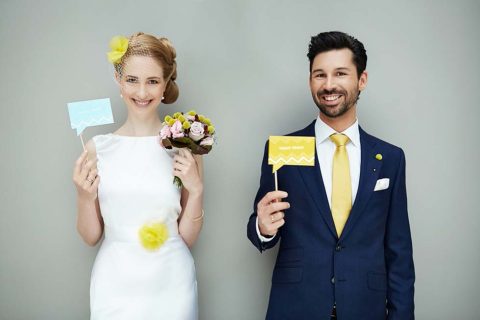 Trommelstöckchen und Chevron – eine Hochzeitsinspiration von festlicher und Kai & Kristin Fotografie