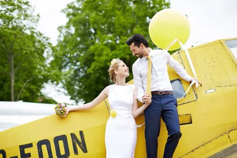 Trommelstöckchen und Chevron – eine Hochzeitsinspiration von festlicher und Kai & Kristin Fotografie