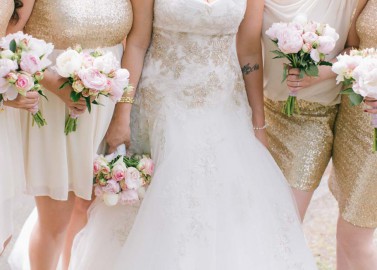 Kölner Schokoladenmuseum Hochzeit in Altrosa und Mattgold
