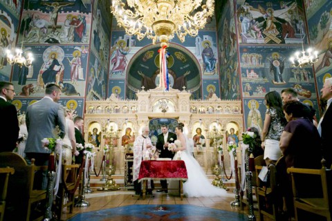 Kölner Schokoladenmuseum Hochzeit in Altrosa und Mattgold