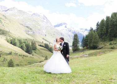 Malerische Engadin Hochzeit von Freude Lachen Liebe