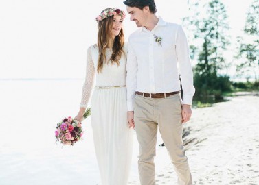 Verträumtes After-Wedding Fotoshooting am Strand
