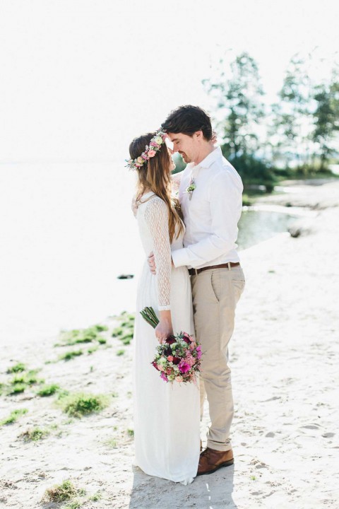 Verträumtes After-Wedding Fotoshooting am Strand