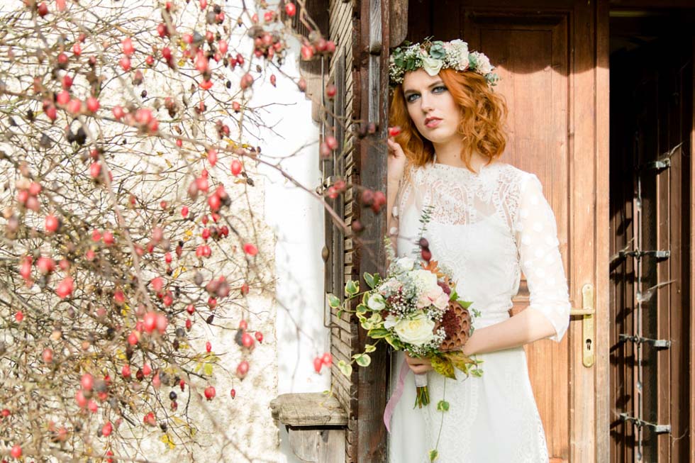 Romantische Herbst-Hochzeitsinspiration im oberösterreichischen Mühlviertel