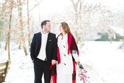 After Wedding Fotoshoot im tiefen Schnee