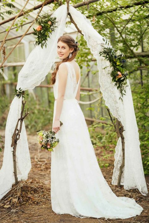 Boho-Hochzeitsträume im alten Gewächshaus