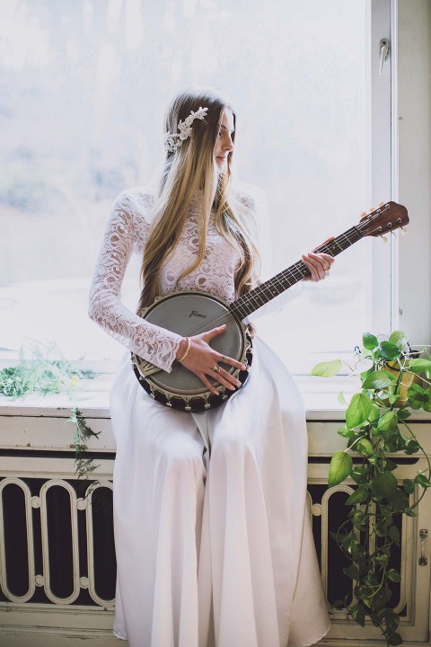 Glamouröse Boho-Braut in Kupfer & Grün