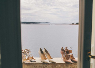 Mediterrane Hochzeit am Meer - Brautschuhe