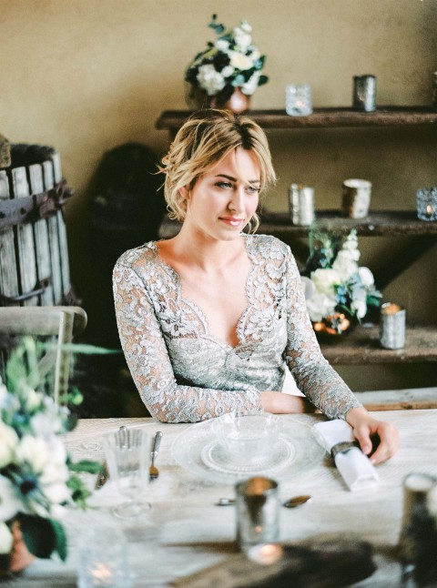 Italienische Boho-Hochzeitsinspiration in Blau & Kupfer