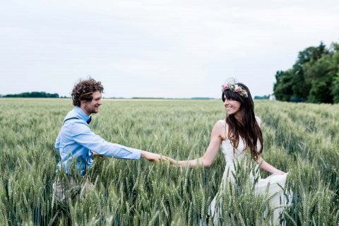 Julia & Thomas: DIY-Boho-Hochzeit auf dem Pferdehof