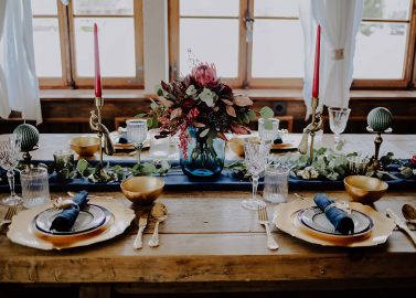 Zwei Hochzeitsideen, eine Winteridylle
