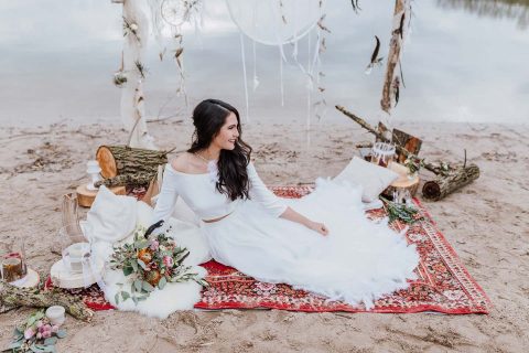 Hochzeitliche Boho-Romantik im Frühling