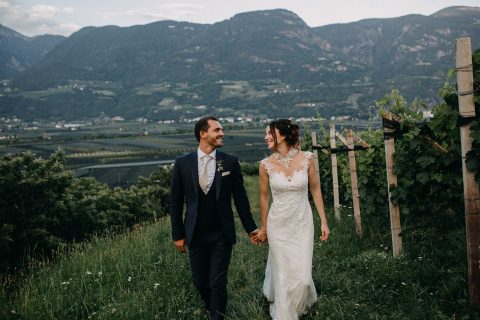 Kathrin & Georg – rustikale Hochzeit in den Südtiroler Weinbergen