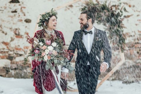 Ein smaragdgrüner Hochzeitstraum im Boho-Chic