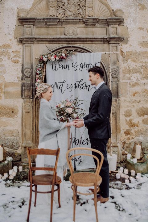 Schloss Stauffenberg Hochzeitsinspiration im Winterwunderland