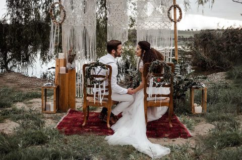 Wild-romantische Boho-Hochzeitsinspiration am Moossee