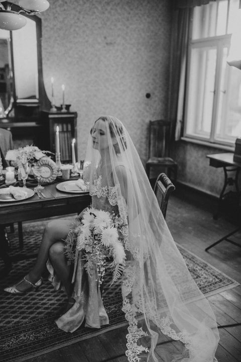 Außergewöhnliche 30er-Jahre Vintage-Hochzeitsinspiration