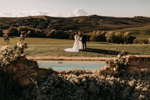 Destination-Hochzeitsinspiration in der toskanischen Villa Pienza