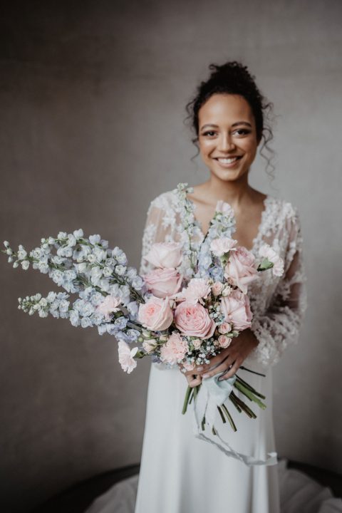 Hochzeitsfarben Blue & Blush in Pastell