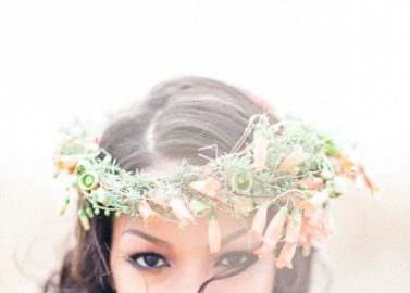 Frühlingsfrischer Bridal Look in Rosegold